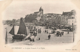 FRANCE - Le Treport - Le Quai François Ler Et église - Carte Postale Ancienne - Le Treport