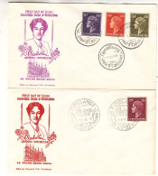 Luxembourg - 2 Lettres FDC De 1958 - Oblit Luxembourg Et Rumelange - Valeur 73,60 Euros - Storia Postale