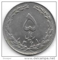 Iran 5 Rials  Sh 1361  Km 1234  Unc - Irán