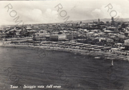 CARTOLINA  B5 FANO,MARCHE-SPIAGGIA VISTA DALL'AEREO-MARE,VACANZA,LUNGOMARE,BARCHE A VELA,BELLA ITALIA,VIAGGIATA 1959 - Fano