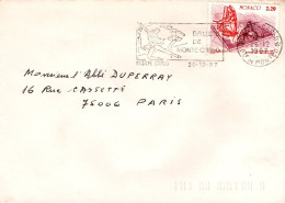 MONACO SEUL SUR LETTRE POUR LA FRANCE 1987 - Briefe U. Dokumente
