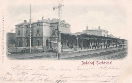 Herbestahl - Bahnhof - Gare - Circulé En 1899 - Dos Non Séparé - Timbre Allemand - Animée - TBE - Lontzen - Lontzen