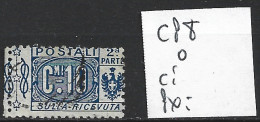 ITALIE COLIS POSTAUX 8 Oblitéré Côte 0.30 € - Postal Parcels