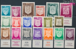 Israel 321-339 Mit Tab (kompl.Ausg.) Postfrisch 1965 Wappen (10326291 - Unused Stamps (with Tabs)