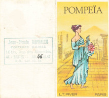 Petit Calendrier Ancien 1975 Publicitaire " Carte Parfumée Parfum Pompeïa PIVER " * Coiffeur J.C. RAPHALEN à Nantes - Mode