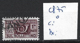 ITALIE COLIS POSTAUX 75 Oblitéré Côte 0.15 € - Colis-postaux