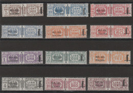 177  Repubblica Sociale 1944 - Pacchi Postali Soprastampati Repubblica Sociale Italiana E Piccolo Fascio MNH - Postal Parcels