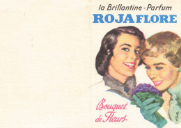 Petit Calendrier Ancien 1975 Publicitaire " Carte Parfumée - Parfum La Brillantine ROJAFLORE Bouquet De Fleurs " - Mode