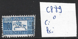 ITALIE COLIS POSTAUX 89 Oblitéré Côte 0.30 € - Pacchi Postali