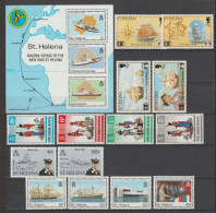 STE HELENE - 1969/91  PETIT LOT De SERIES COMPLETES ** MNH - BATEAUX / UNIFORMES / ..  - COTE = 47.5 EUR - Saint Helena Island