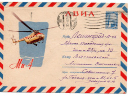 62364 - Russland / UdSSR - 1965 - 6K Kreml GALpUmschlag "Helikopter Mi-4" SEVASTOPOL' -> LENINGRAD - Hélicoptères