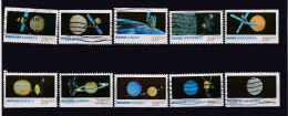 ETATS-UNIS 1991 TIMBRE N°1983/92 OBLITERE ESPACE - Used Stamps