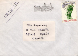 VATICAN SEUL SUR LETTRE POUR LA FRANCE 1987 - Storia Postale