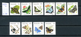 Australie  N°825/34  Xx   Papillons  (Animaux (V)) - Nuevos