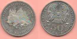 Kazakistan 50 Tenge 2009 Istrice Porcupine Porc-épic Animals Alpaca Coin  ∇ 5 - Kazakhstan