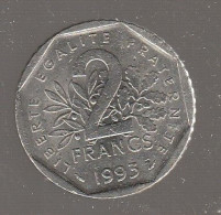 FRANCE JEAN MOULIN REF 548 1993 2 FRANCS - 1 Franc