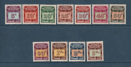 AEF - Taxe - YT N° 1 à 11 ** - Neuf Sans Charnière - 1937 - Unused Stamps