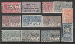 153 Italia Regno Posta Aerea -  1917/27 - Le Serie N. 1/9 + 41 Cat. € 1320,00. MNH - Luftpost