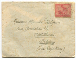 Congo C.O.B. 128 Sur Lettre Elisabethville - Chatelineau Via Cap Town - Lettres & Documents