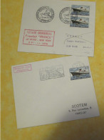 2 Enveloppes-Souvenirs Anciennes  /(Affranchies)/ Paquebot "FRANCE" / Cie Gén. Transatlantique/ 1962             TIMB166 - Otros & Sin Clasificación