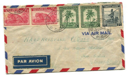 Congo C.O.B. 244A + 254 (x2) + 261 (x2) Sur Lettre Gemena Le 07/02/1947 - Lisala Le 10/02/1947 - Briefe U. Dokumente