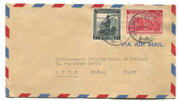 Congo C.O.B. 244A + 261 Sur Lettre Léopoldville Le 28/07/1941 - Briefe U. Dokumente