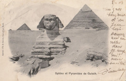 Sphinx Et Pyramides De Guiseh. Carte Pas Courante - Guiza