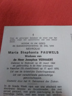 Doodsprentje Maria Stephanie Pauwels / Stabroek 28/3/1894 Kapellen 17/4/1976 ( Josephus Verhaert ) - Religion & Esotérisme