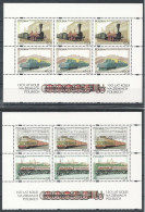 Poland Stamps MNH ZC.3393-96 Ar.fr: 150 Years Of Railways (sheet Fragment) - Unused Stamps