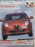 Magazine QUATTRORUOTE N. 634 Agosto 2008 MiTo Contro Mini E Anteprima Giulia - En Italien - Motores