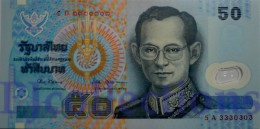 THAILAND 50 BAHT 1997 PICK 102 POLYMER UNC GOOD SERIAL NUMBER "5A 3330303" - Thaïlande
