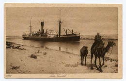 Egypte Le Canal Suez,Bateau.Cavalier,Chameaux,Dromadaire. - Sues