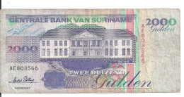 SURINAME 2000 GULDEN 1995 VF P 142 - Surinam