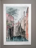 Souvenir De Venise Aquarelle De Léon Gaucherel  François Liénard Imprimeur - Watercolours