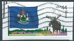 VERINIGTE STAATEN ETATS USA 2008 SET 3-FLAGS OF OUR NATION: MAINE USED ON PAPER SC 4295 YT 4178 MI 4515 SG 4971 - Usati