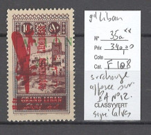 Grand Liban - Yvert 35a** - Avion - SIGNE ROUMET - Erreur : Surcharge Apposée Sur Le No12 - Sans Charniere - Airmail