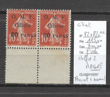 Cilicie - Yvert 82a** - VARIETE CHIFFRE 2 MAIGRE - Semeuse 10 Cts Rouge - Nuovi