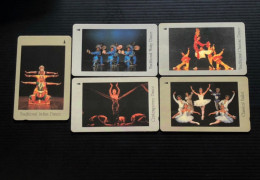 Singapore Telecom Singtel GPT Phonecard, Traditional Dance, Set Of 5 Used Cards Including One $50 Card - Singapour