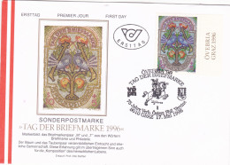 STAMP DAY  GRAZ  ,FDC  COVERS 1996 AUSTRIA - Covers & Documents