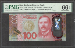 New Zealand 100 Dollars Rutherford P-195a 2015-16 PMG 66 EPQ GEM UNC - Nueva Zelandía