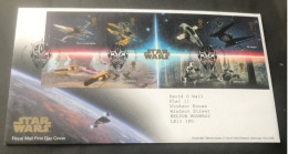 2019 GB Star Wars-Marvel 2 Diff. FDCovers Miniature Sheet See Photos Collect As Used Stamps - Briefe U. Dokumente