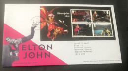 2019 GB Elton John FDCovers Miniature Sheet See Photos Collect As Used Stamps - Briefe U. Dokumente