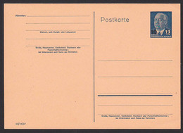 Germany East DDR P62  10 Auf 12 Pfg. Wilhelm Pieck GA-Karte Ungebraucht - Postkaarten - Ongebruikt