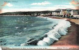 FRANCE - Nice - Promenade Du Midi - La Plage Par Un Coup De Mer - Colorisé - Carte Postale Ancienne - Andere & Zonder Classificatie