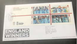 2019 GB England ICC Cricket World Cup M/s FDCovers Miniature Sheet Collect As Used Stamps - Cartas & Documentos