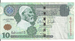 LIBYE 10 DINARS ND2004 VF+ P 70 B - Libyen