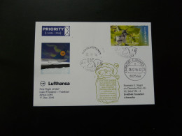 Premier Vol First Flight Ivalo Finland To Frankfurt Airbus A319 Lufthansa 2016 - Lettres & Documents