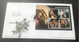 2017 GB David Bowie With No Inserts M/s FDCovers Miniature Sheet Collect As Used Stamps - Brieven En Documenten