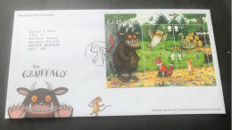 2019 GB The Gruffalo With No Inserts M/s FDCovers Miniature Sheet Collect As Used Stamps - Lettres & Documents