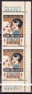 Paire 2 Timbres** Tuberculose JOIE DE VIVRE - 1932, Avec Bande Pub NESTLE - Antitubercolosi